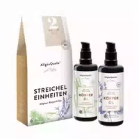 Allgäuquelle Bio Körperöl Set Mit 100% Bio Ätherische Öle Lemongrass, Orange Und Lavendel, Zeder