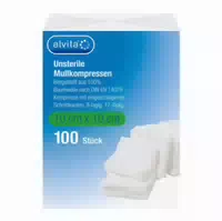 Alvita Mullkompressen Unsteril 10x10 Cm