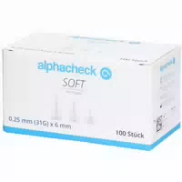 Alphacheck Soft Pen Nadeln 31 Gx6 mm 100 Stück
