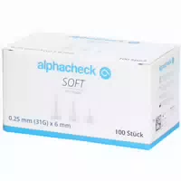 Alphacheck Soft Pen Nadeln 31 Gx6 mm 100 Stück