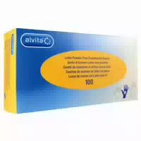 Alvita Vinyl Untersuchungshandschuhe Unsteril Puderfrei S