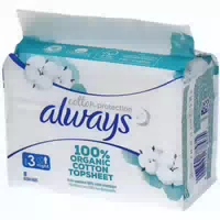 Always Cotton Protection Damenbinden für die Nacht Größe 3 100 % Bio Baumwolle