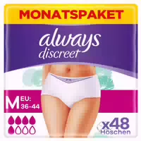 Always Inkontinenz Höschen Discreet Inkontinenz Pants Plus Gr m Monatspack