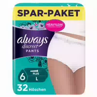 Always Inkontinenzeinlagen Discreet Inkontinenz Pants Plus L Monatspack