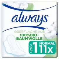 Always Ultra Binde Cotton Protection Normal mit Flügeln 11 Magic Paper Damenbinden