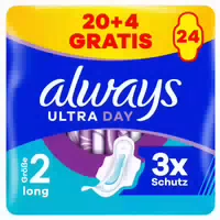 Always Ultra Binde Long mit Flügeln Bigpack 20 4 Gratis Binden