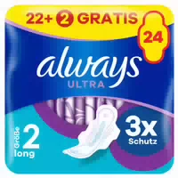 Always Ultra Binde Long mit Flügeln Bigpack 20 4 Gratis Binden