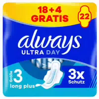 Always Ultra Binde Long Plus mit Flügeln Bigpack 18 4 Gratis Binden
