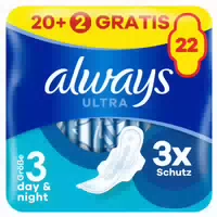 Always Ultra Binde Night mit Flügeln Bigpack 20 2 Gratis