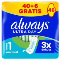 Always Ultra Binde Normal Gigapack 34 6 Gratis Binden mit Flügeln