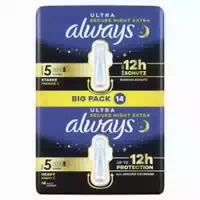 Always Ultra Secure Night Extra Binden mit Flügeln Größe 5