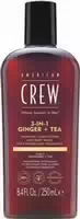 American Crew 3 In 1 Ginger & Tea Shampoo, Conditioner & Body Wash