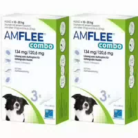 Amflee Combo 134 mg 120,6 mg Mittelgroße Hunde 3 st