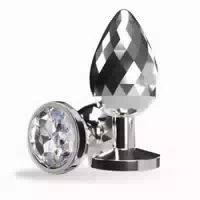Analplug aus Metall mit Zierstein S Lovelyness