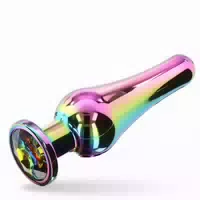 Lovelyness Multicolor Analplug mit Kegel und Zierstein Groß