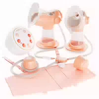 Annabella Elektrische Milchpumpe Doppel mit Zungensimulation, 9 Stufen, Nachtlicht & Still Bh