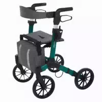 Leichter Aluminium Rollator mit Softreifen & Abnehmbarer Rückenlehne