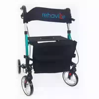 Leichtgewicht Reise Rollator Aluminium Vierrad Rollator Grün, Faltbar