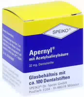 Apernyl mit Acetylsalicylsäure Glas mit 100 Dentalstiften