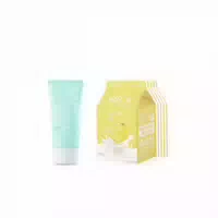Apieu Milk One Pack Sheet Mask Banana 5pcs Pure Block Aqua Sun Gel Spf50 Pa 1ea Set