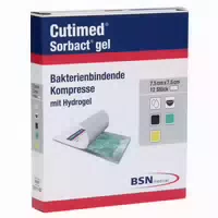 Cutimed Sorbact Gel Kompressen 7,5x7,5 C 12 St