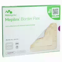 Mepilex Border Flex Schaumverb Haft 15x15 cm 10 st