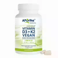 Aportha Veganes Vitamin D3 2 000 Ie Vitamin K2 Mk 7 Cyclo 200 Μg Kapseln
