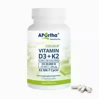 Aportha Vitamin D3 20 000 Ie Vitamin K2 Mk 7 Cyclo 200 Μg 120 Vegetarische Kapseln 120 St