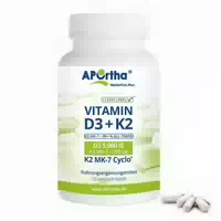 Aportha Vitamin D3 5 000 Ie Vitamin K2 Mk 7 Cyclo 200 Μg 120 Vegetarische Kapseln 120 St
