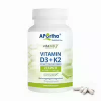 Aportha Vitamin D3 5 000 Ie Vitamin K2 Vitamk7 200 Μg Vegetarische Kapseln