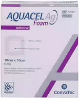 Aquacel Ag Foam Adh 10x10