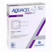 Aquacel Ag Foam Adhäsiv 10 X 10 cm Verband 10 Stück