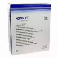 Aquacel Ag Foam Nicht Adhäsiv 10x10 cm Verband