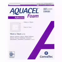 Aquacel Ag Foam Adhäsiv 10x10 cm Verband