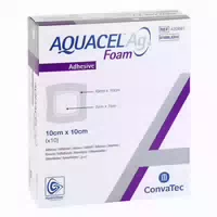 Aquacel Ag Foam Adhäsiv 10x10cm Verband