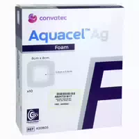 Aquacel Ag Foam Adhäsiv 8x8 cm Verband 10 st
