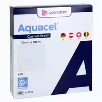 Aquacel Convafiber 10x10 cm Verband 10 st