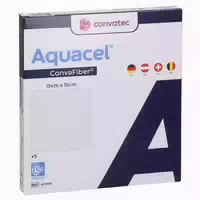 Aquacel Convafiber 15x15 cm Verband 5 st