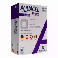 Aquacel Foam Adhäsiv 10x10 cm Verband 10 st