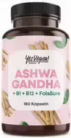 Yes Vegan Naturals Ashwagandha B1, B12, Folsäuere Komplex Kapseln 1x180 st
