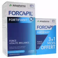 Arkopharma Forcapil Haare und Nägel Pack von 180 Kapseln 60 Kapseln Geschenkt