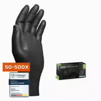 Einweghandschuhe Extra Starker Griff, Schwarz, Nitril, Größe Xl 50 Stk 1 Box St