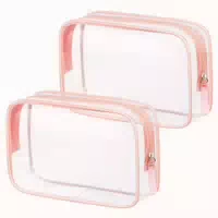 Aucuu Kulturtasche Transparent 2 Stück Kosmetiktasche Pvc Re 1 st