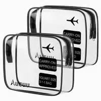 Aucuu Kulturtasche Transparent 2 Stück Kosmetiktasche Pvc Re 1 st