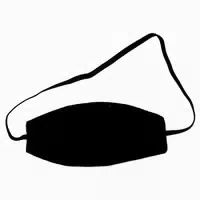 Augenbinde Oval m Gummiband Schwarz 1 st