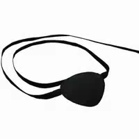 Augenklappe mit Bindeband Schwarz