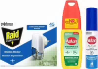 Autan und Raid Kombi Pack, Ideal zum Schutz gegen Mücken auf Reisen
