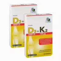 Doppelpack Vitamin D3 K2 2000 I E 120st 2x120 st