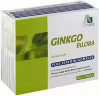 Ginkgo 100 mg Vitamine C, E, B1 und Folsäure Kapseln