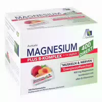Magnesium 400 B Komplex Direktsticks Pfirsich Maracuja